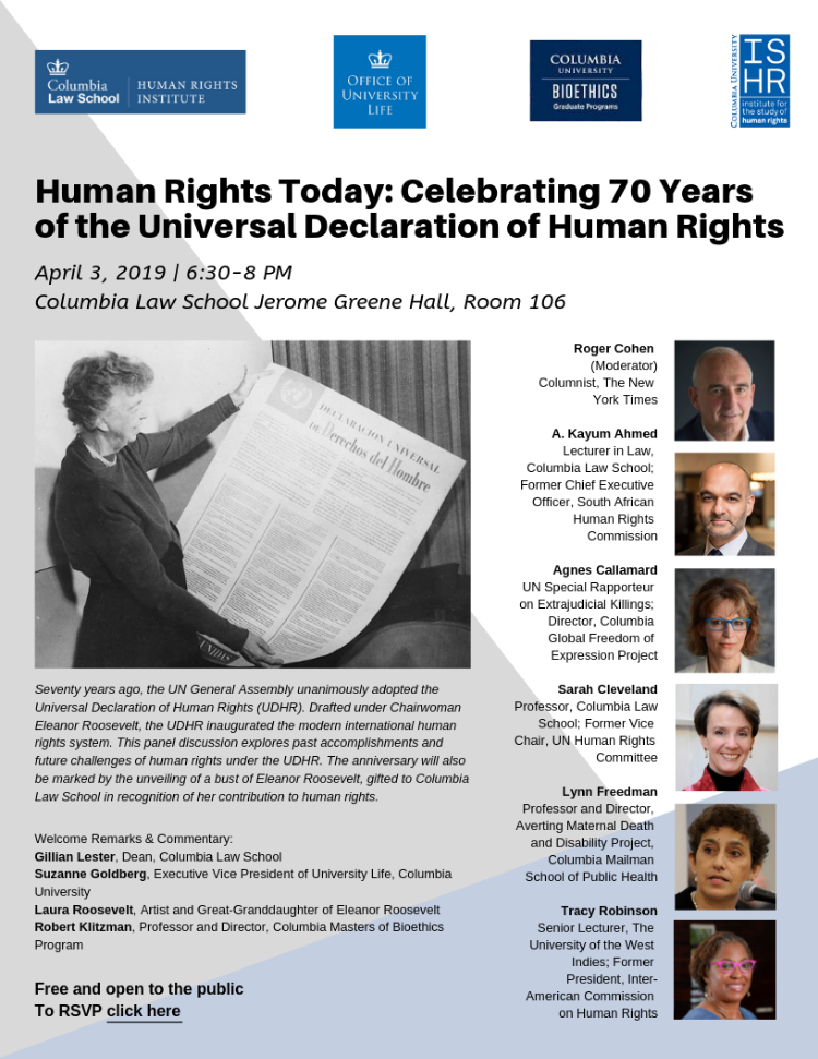 Human Rights Today Celebrating 70 Years of the Universal Declaration